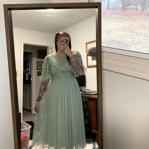 Jessa Kae green tulle dress